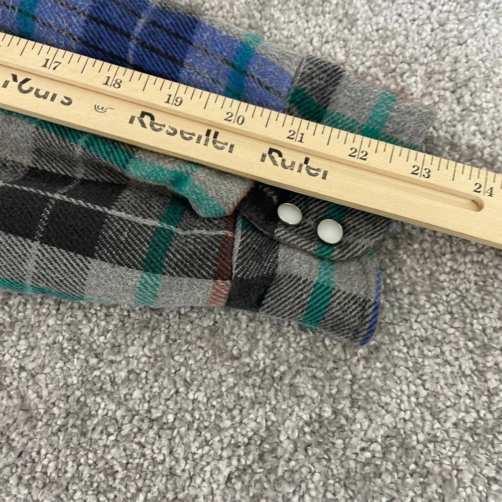 Five Brother Flannel Shirt Mens Large Shacket Quilted Lined Snap‎ Buttons Plaid